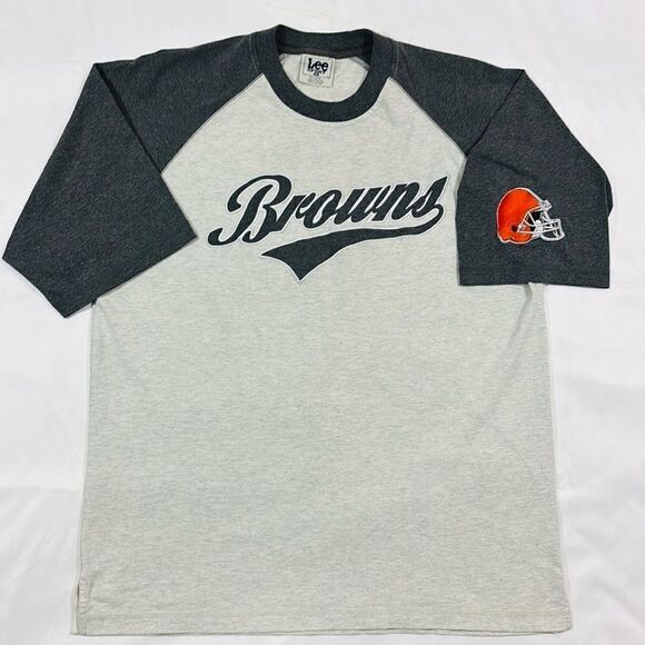 Vintage Cleveland Browns Embroidered Script Short Sleeve Tee - Picture 1 of 8